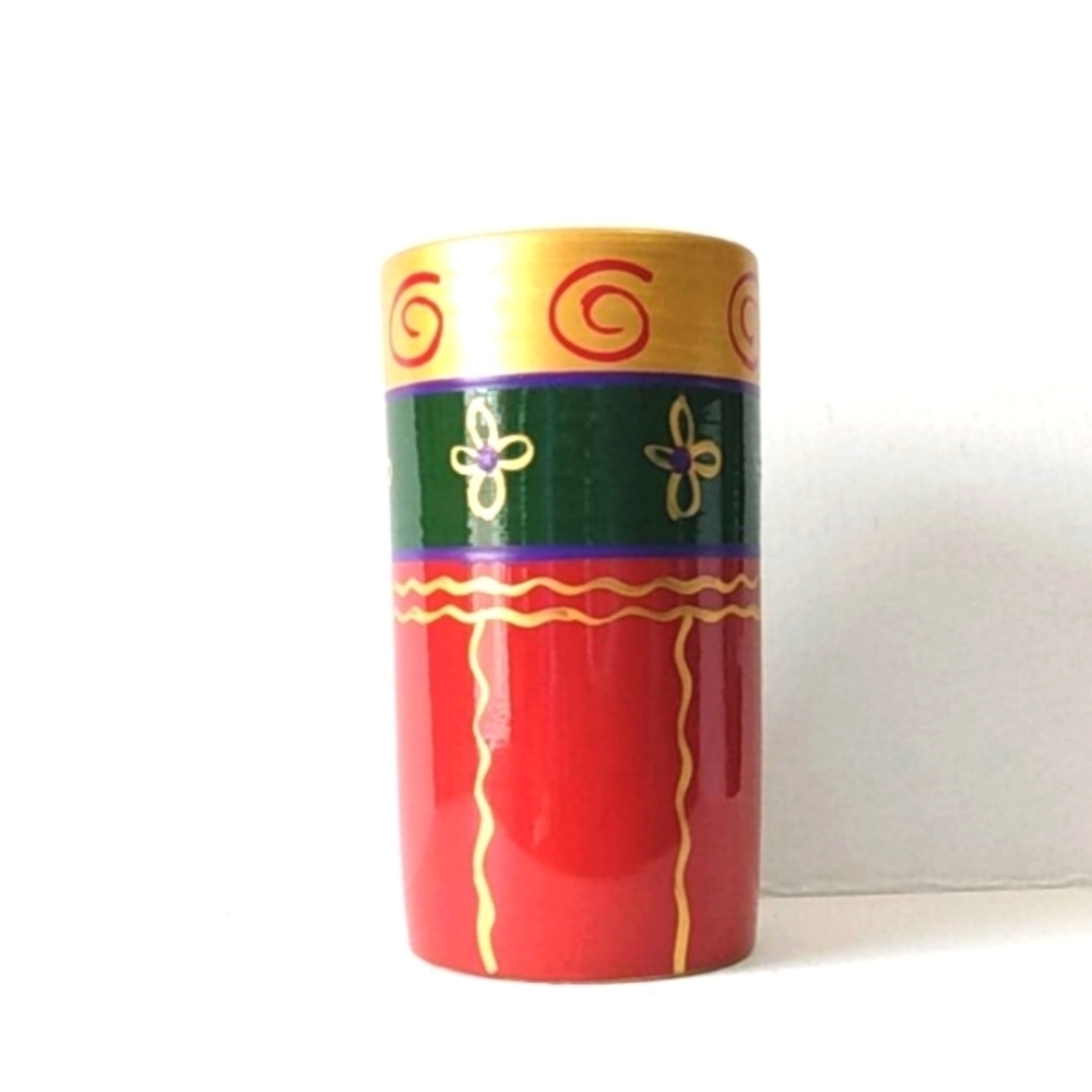PIER 1 ITALIAN HAND PAINTED VASE NWT